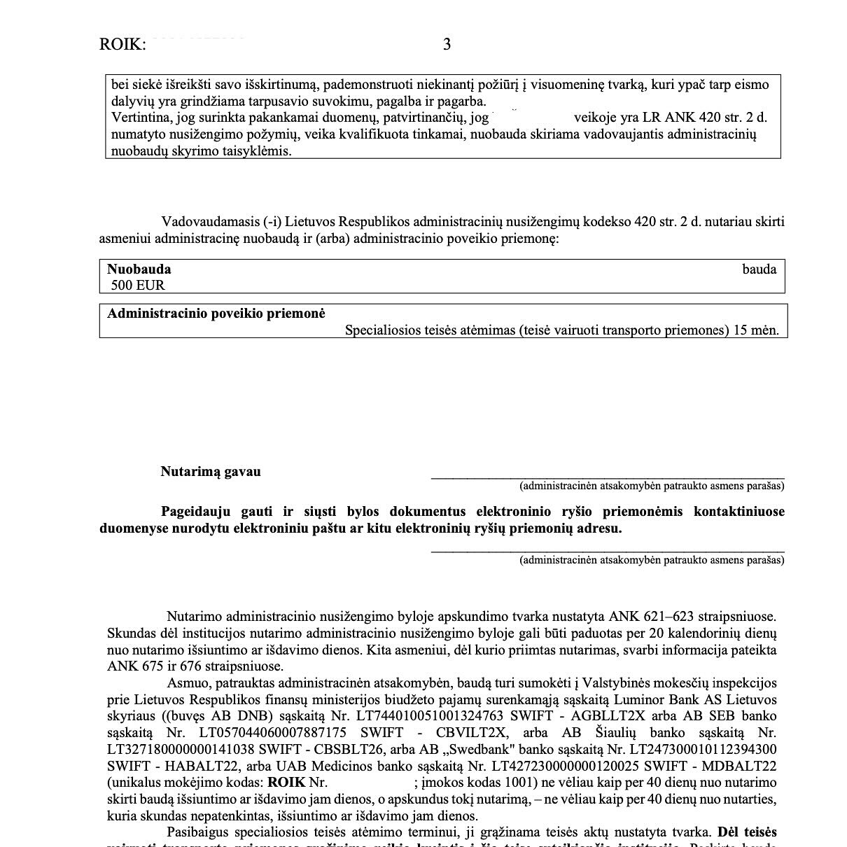 Teismo sprendimas – Chuliganiškas vairavimas: panaikintas 15 mėn. atėm, psl. 2