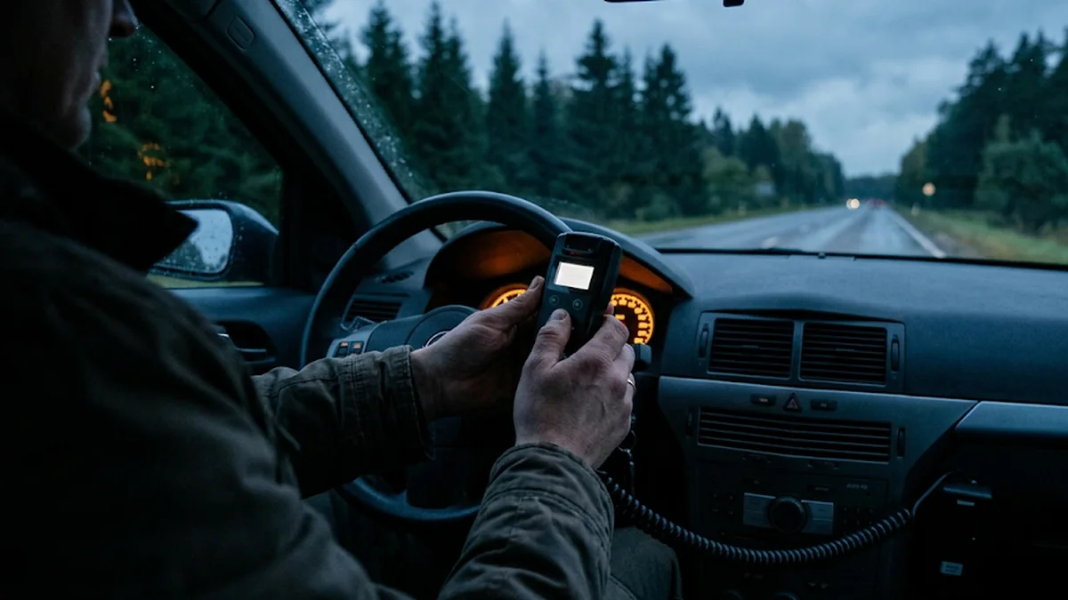 Antialkoholinis variklio užraktas, įrengtas automobilio salone