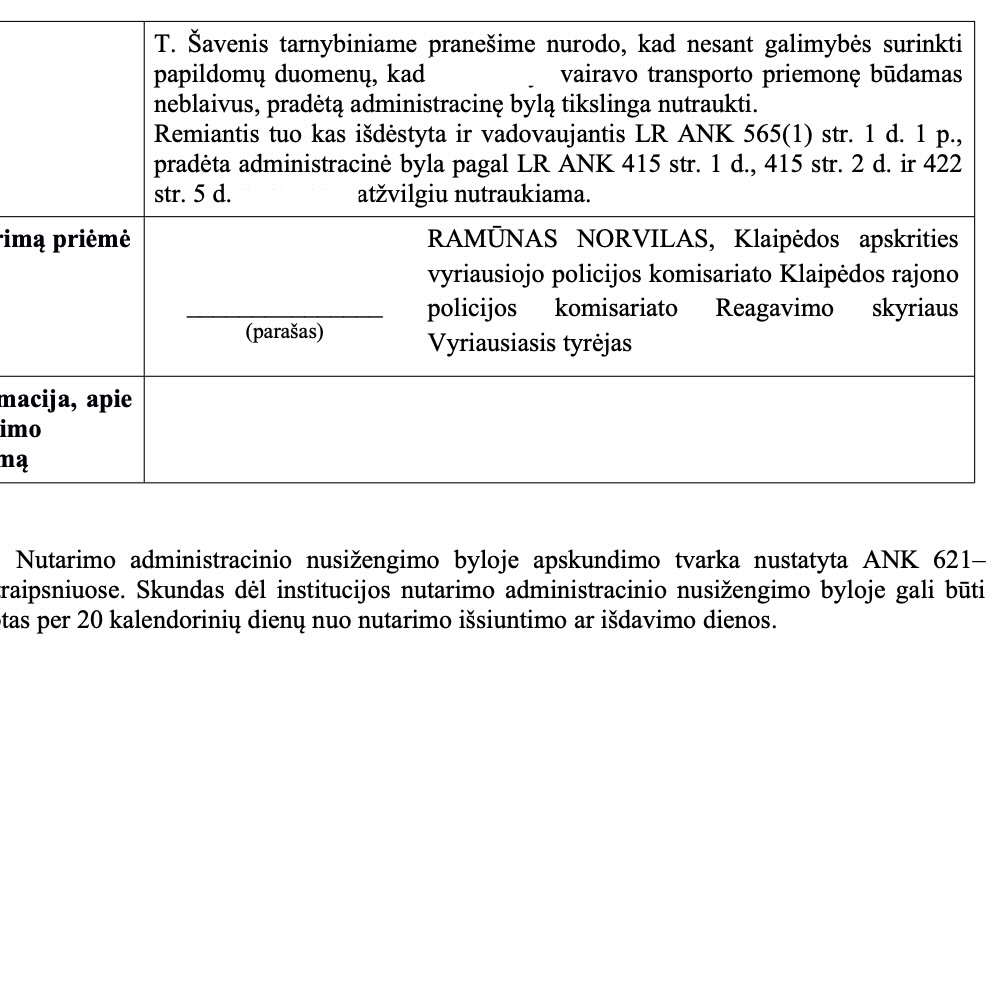 Teismo sprendimas – Neblaivumas, neapdraustas ir be techninės apžiūros, psl. 3